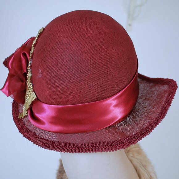Designer Vintage 20s Style Wide Brim Hat